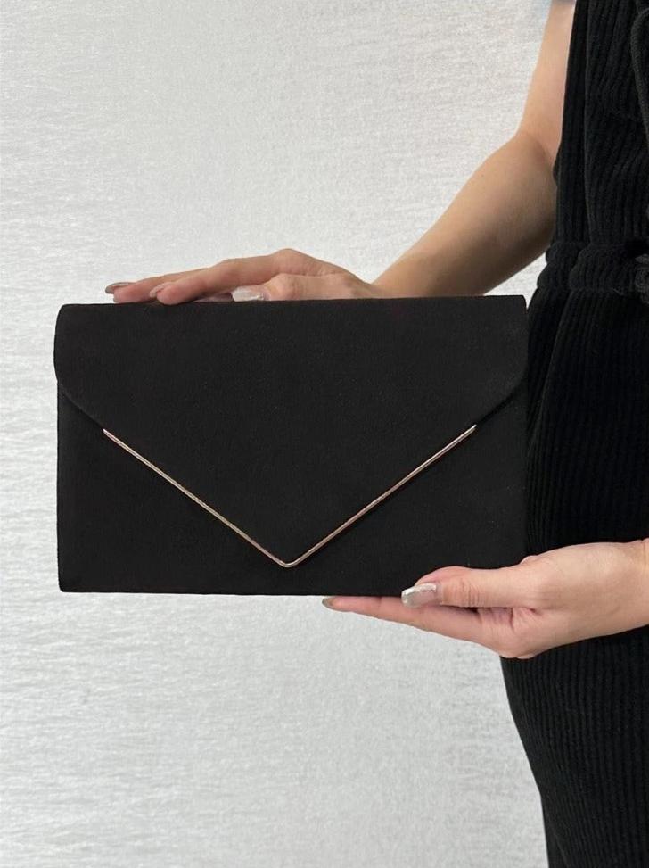 Winnie Suede Velvet Envelope Clutch