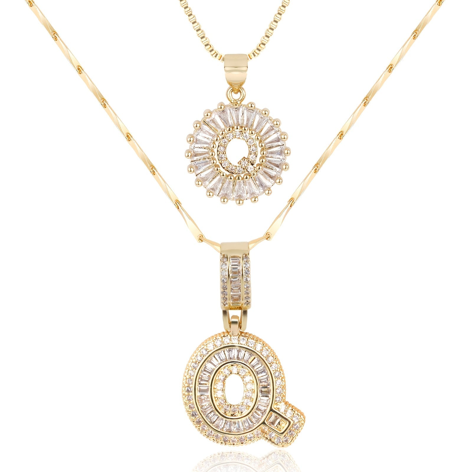 Olivia 14k Diamond Letter Initial Necklaces