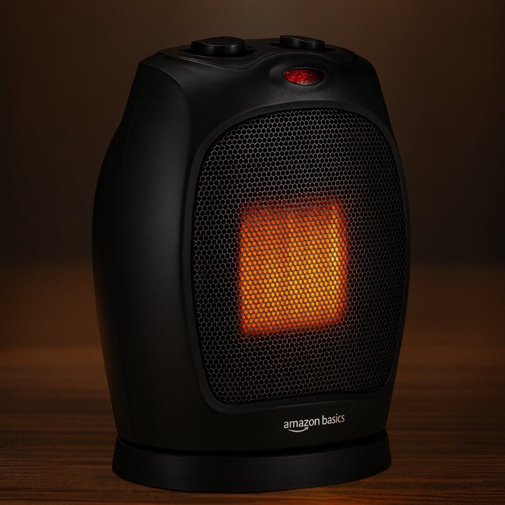 Portable Ceramic Electric Space Heater Indoor 1500W with Thermostat