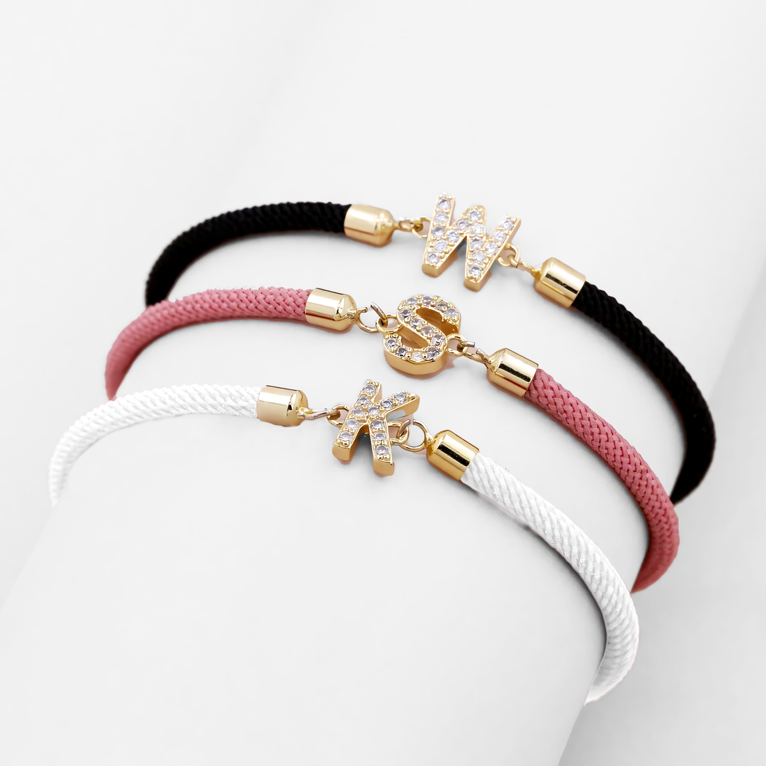 Lucy Adjustable Letter Initial Bracelets