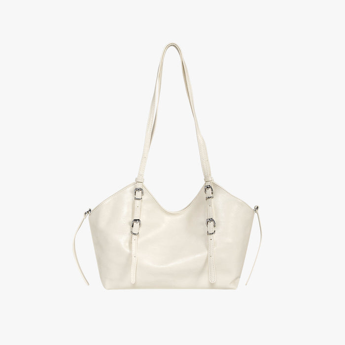 Anaya | Leather Shoulder Tote Bag-Tote Bags-Urban Devyne-Beige-Urban Devyne