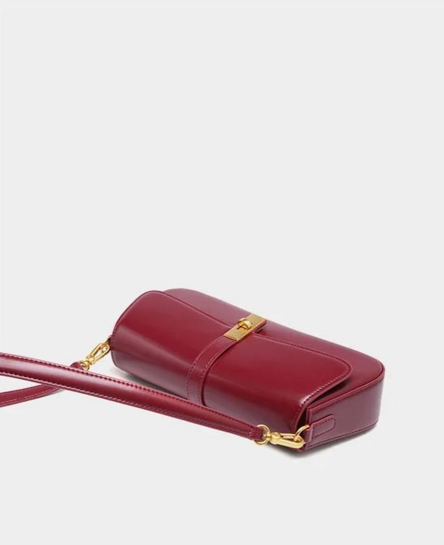 Zenith | Leather Baguette Bag with Detachable Strap-Crossbody Bag-Urban Devyne-Urban Devyne