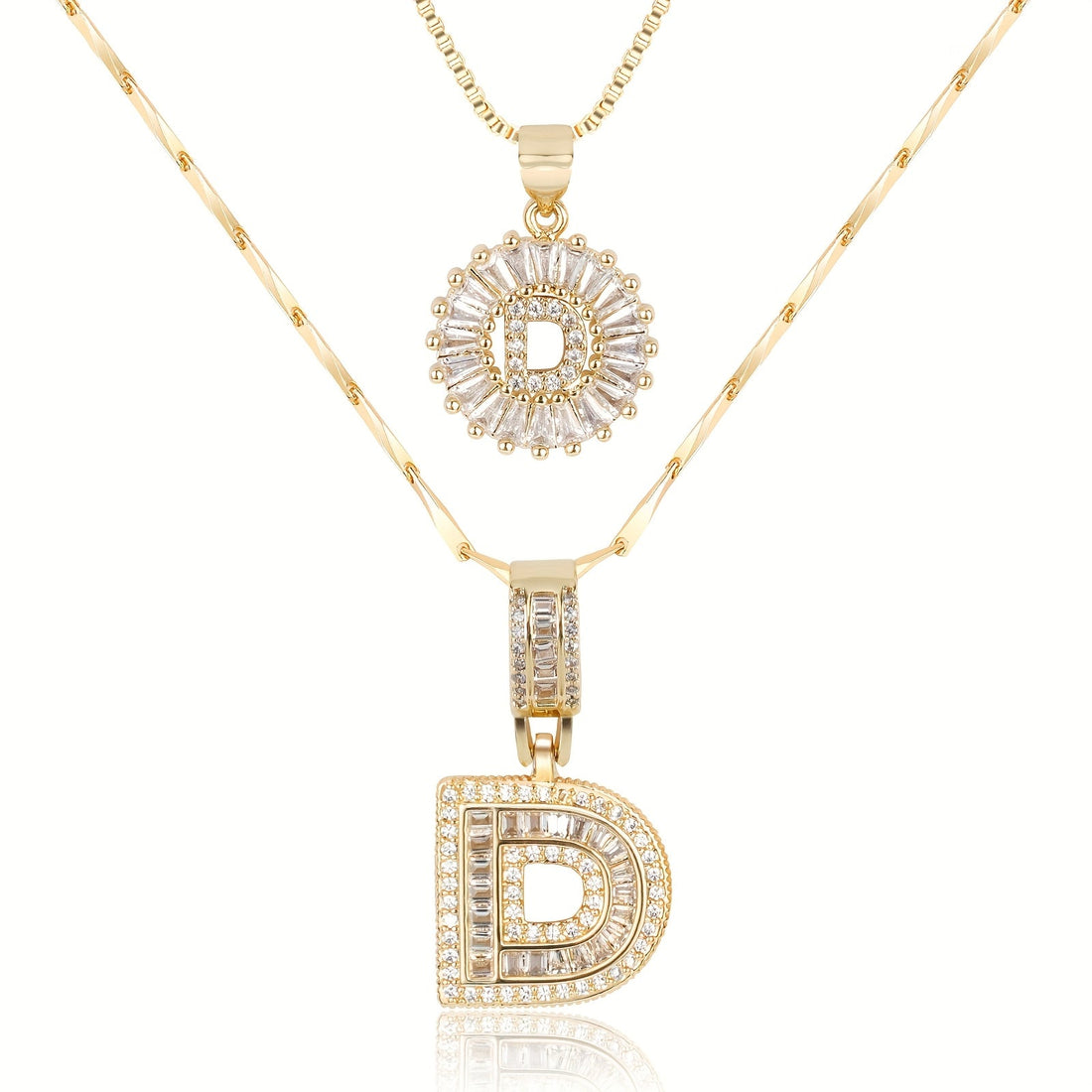 Olivia 14k Diamond Letter Initial Necklaces