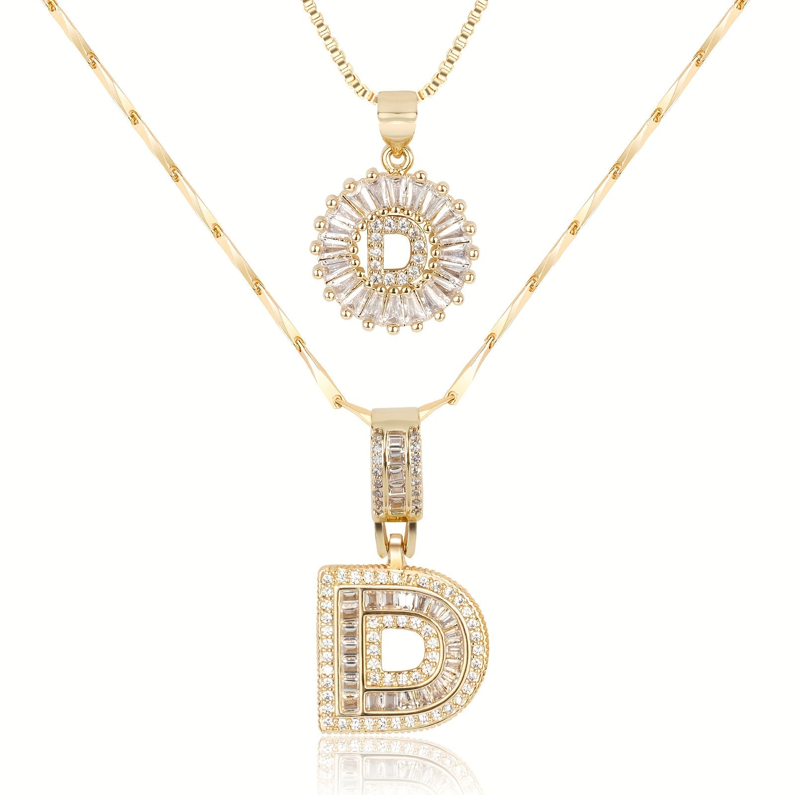 Olivia 14k Diamond Letter Initial Necklaces