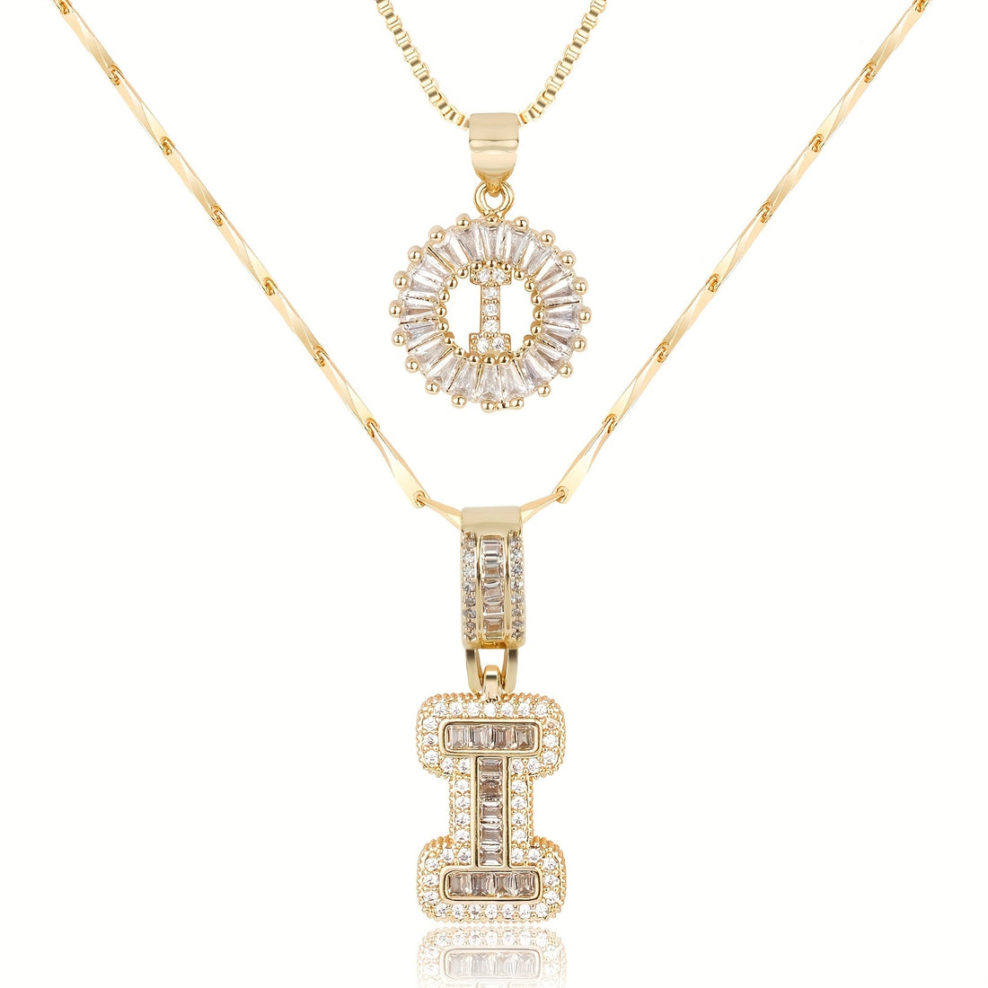 Olivia 14k Diamond Letter Initial Necklaces