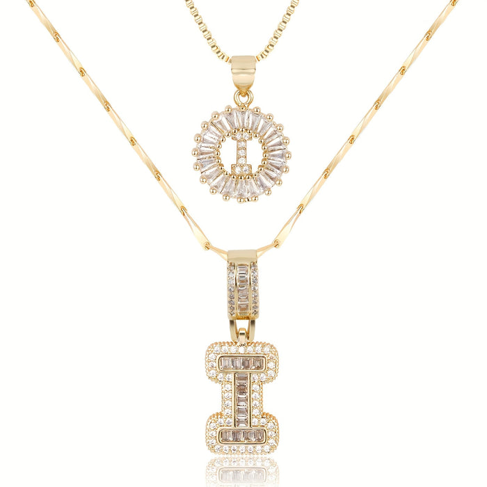 Olivia 14k Diamond Letter Initial Necklaces