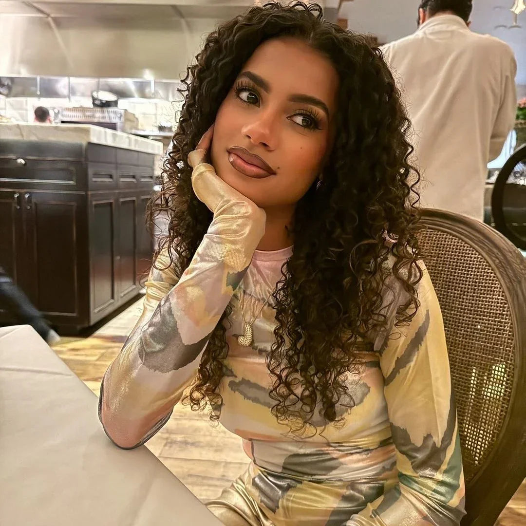 Initial Diamond Necklace with Bubble Design