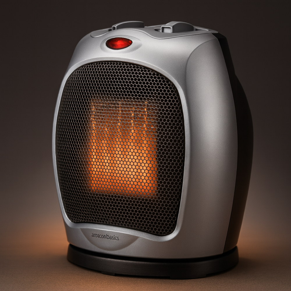 Portable Ceramic Electric Space Heater Indoor 1500W with Thermostat