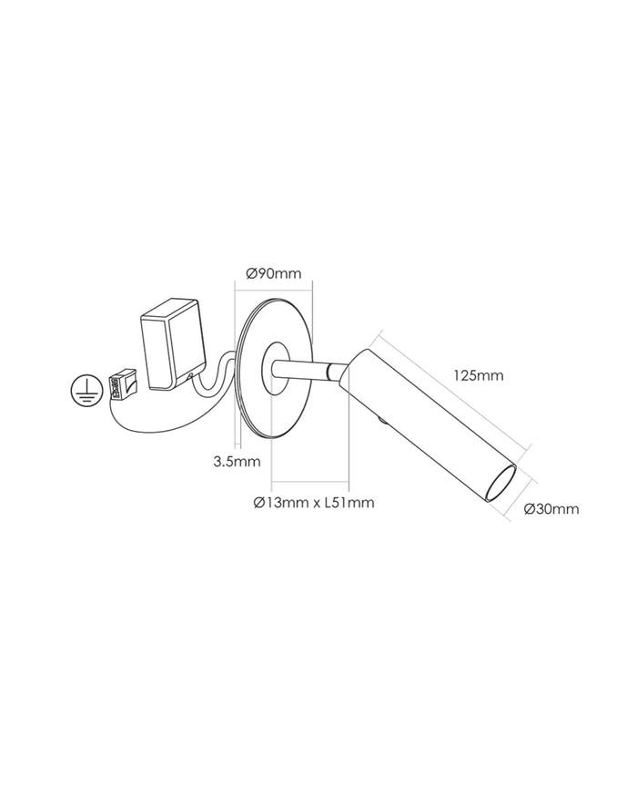 Minimalist Adjustable LED Wall Spotlight