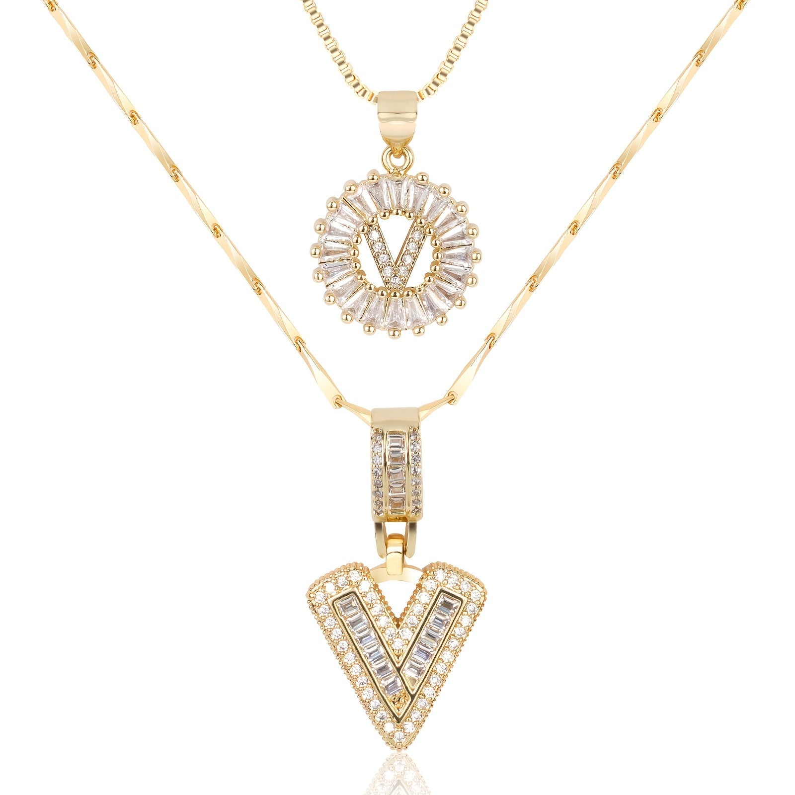 Olivia 14k Diamond Letter Initial Necklaces