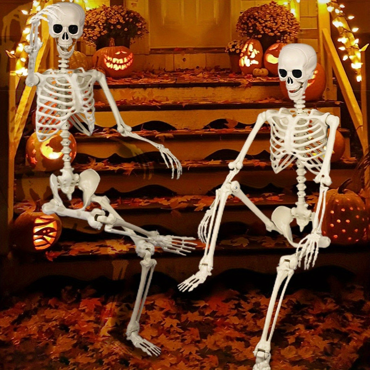 6 Ft Halloween Skeleton Decoration that is Posable for Outdoor Use