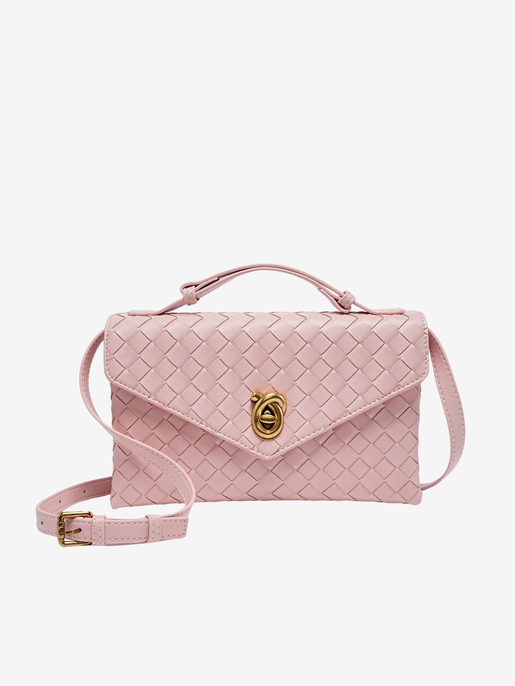 Alice | Woven Crossbody Bag with Compact Design-Handbag-Urban Devyne-Light Pink-Urban Devyne