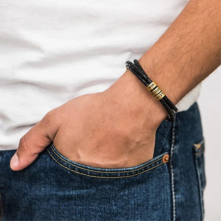 John - Regal Braided Leather Bracelet