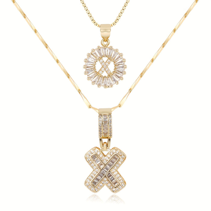 Olivia 14k Diamond Letter Initial Necklaces