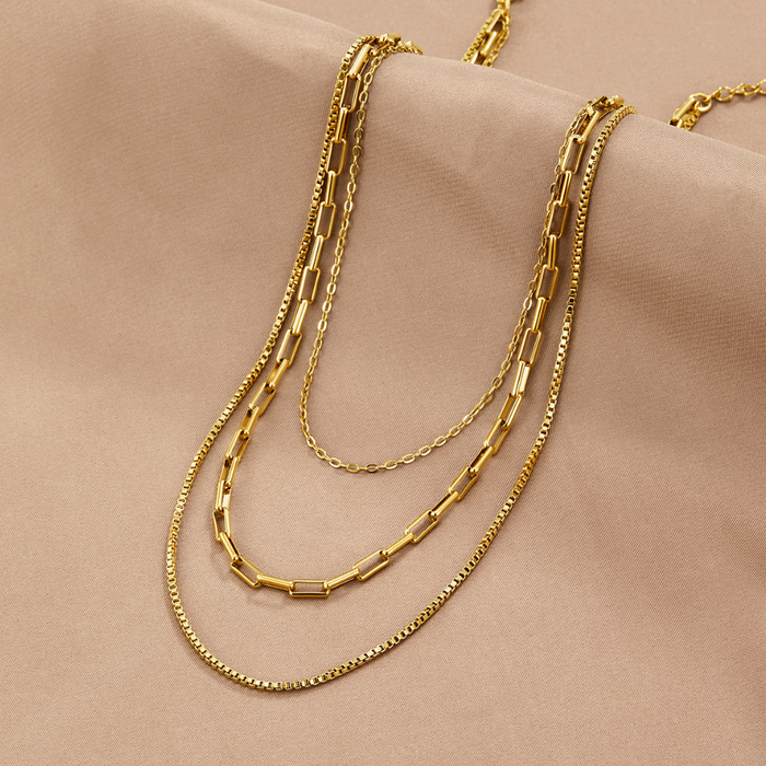 Valeria | Layered Chain Necklace-Necklace-Urban Devyne-Urban Devyne