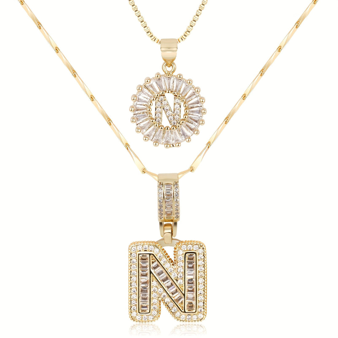 Olivia 14k Diamond Letter Initial Necklaces