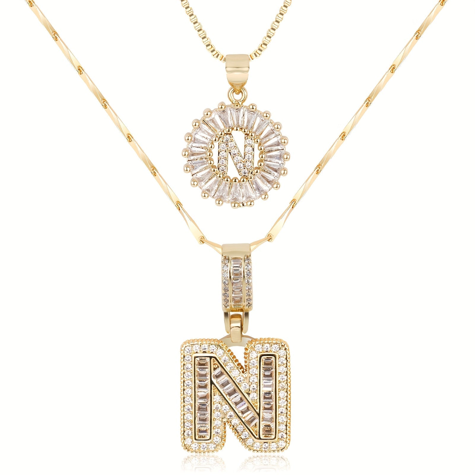 Olivia 14k Diamond Letter Initial Necklaces