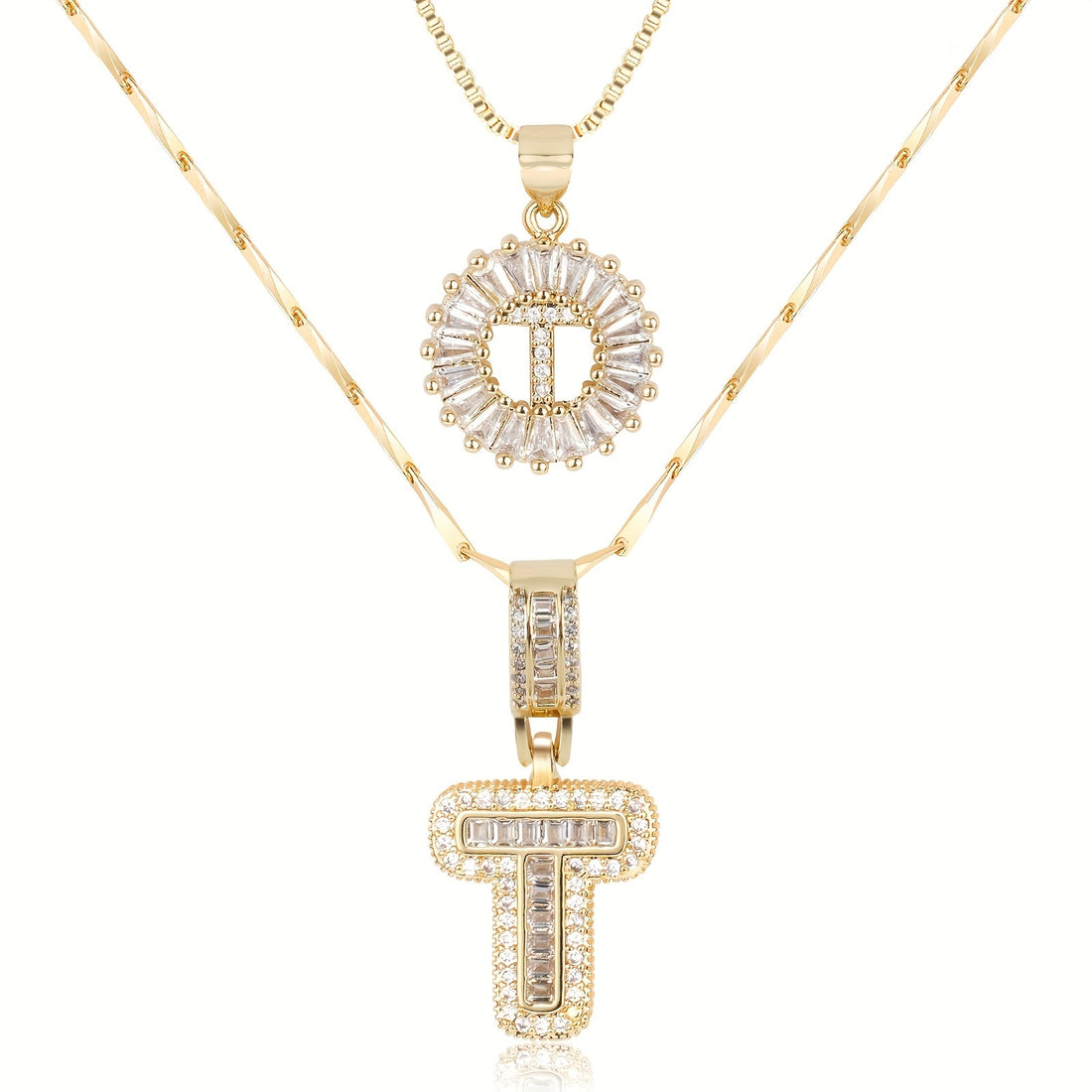 Olivia 14k Diamond Letter Initial Necklaces