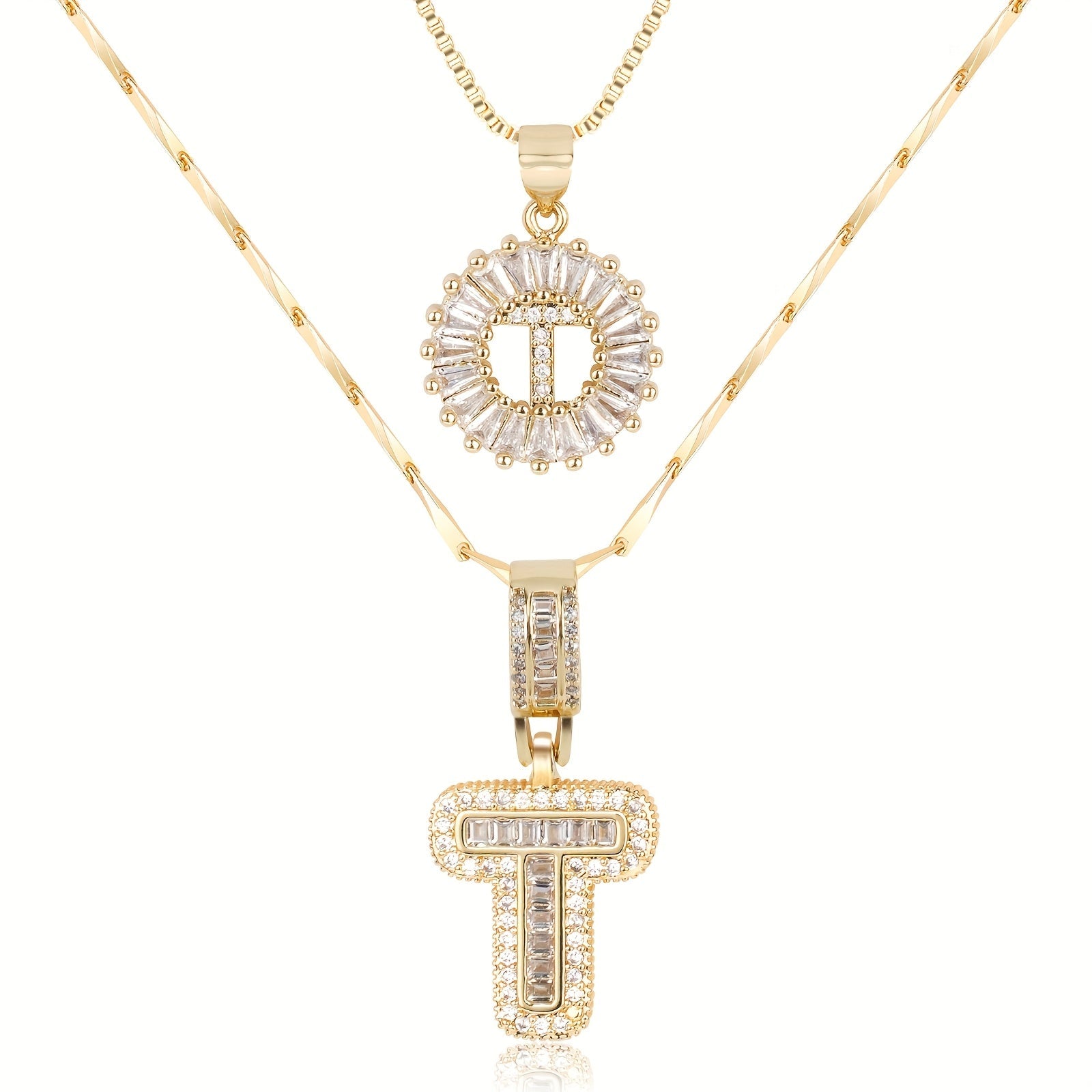 Olivia 14k Diamond Letter Initial Necklaces