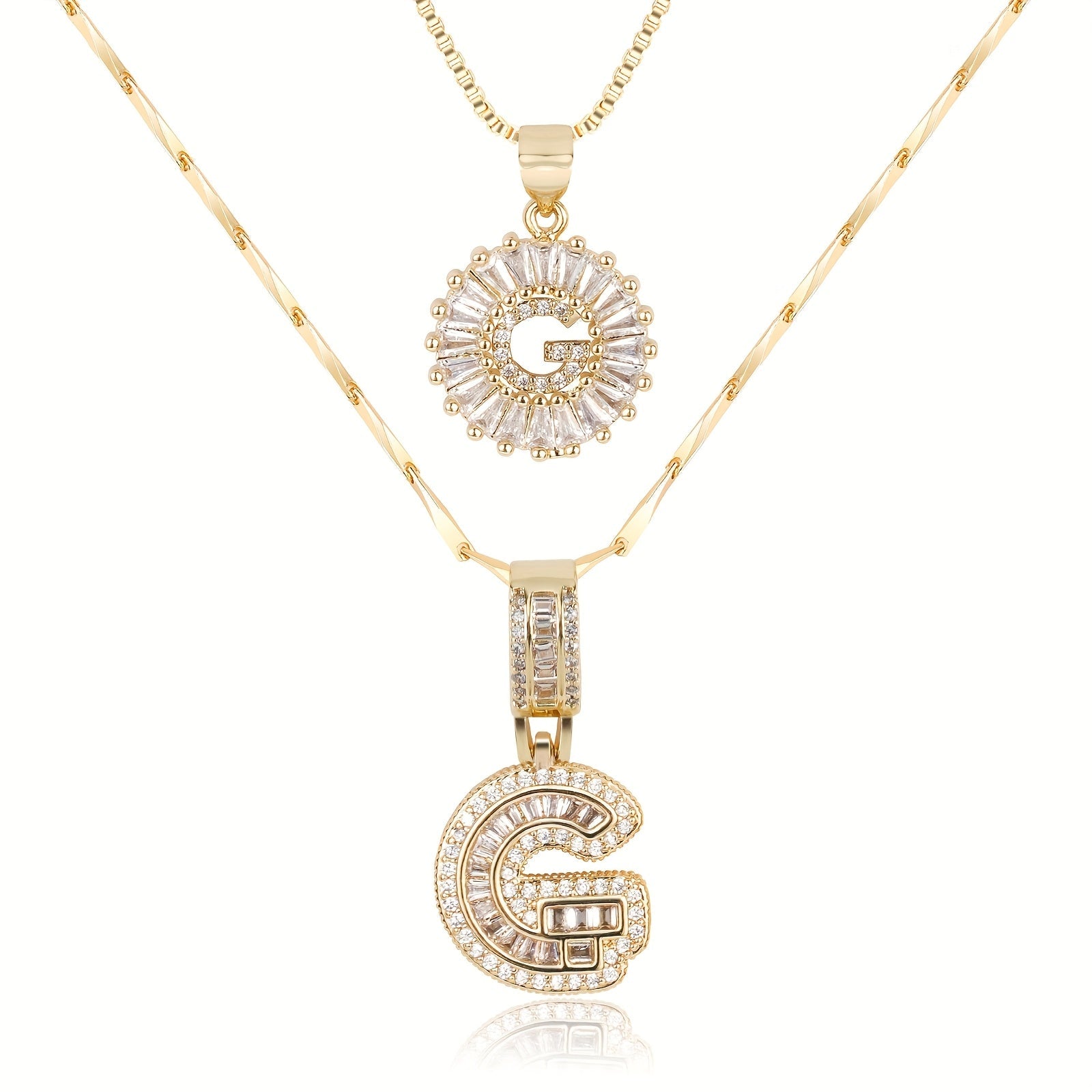 Olivia 14k Diamond Letter Initial Necklaces