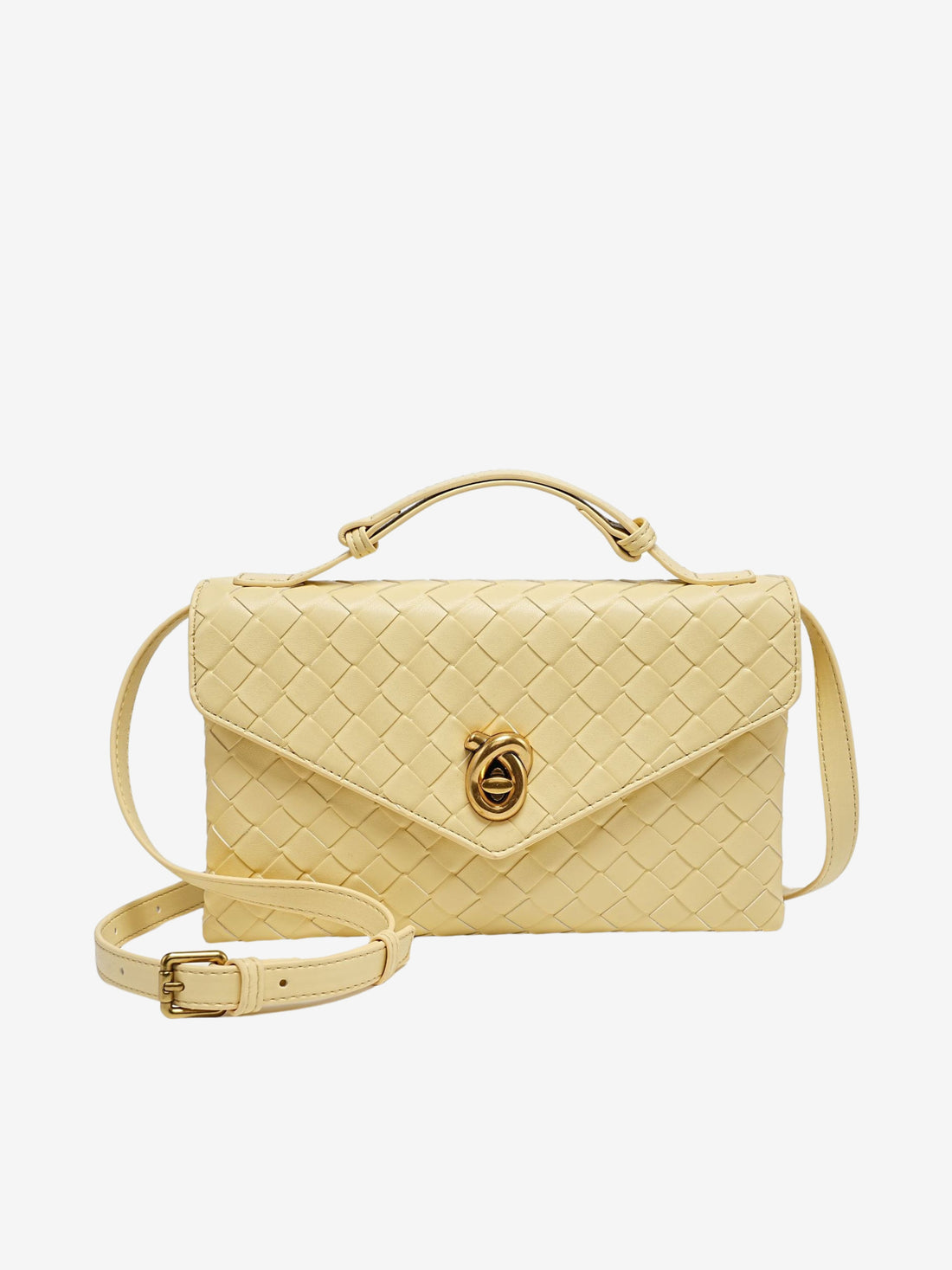 Alice | Woven Crossbody Bag with Compact Design-Handbag-Urban Devyne-Butter Yellow-Urban Devyne