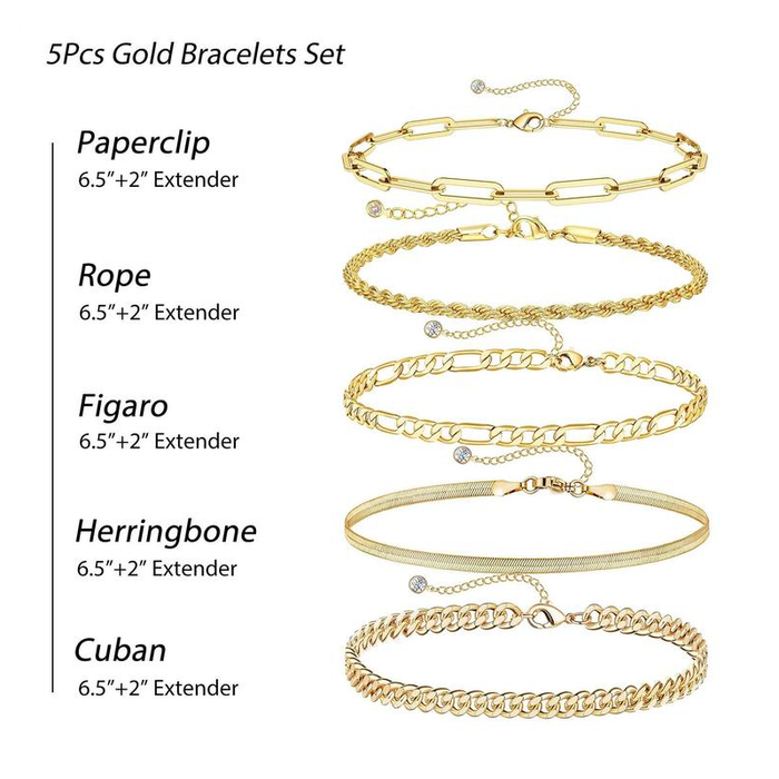 Evie 5pc Classic Bracelets Stack