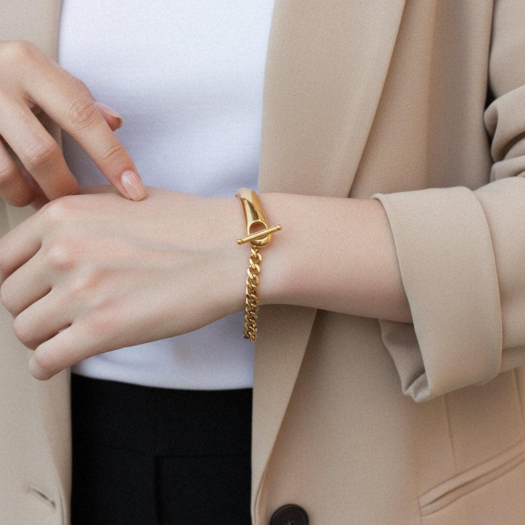 Chained Gold Bangle