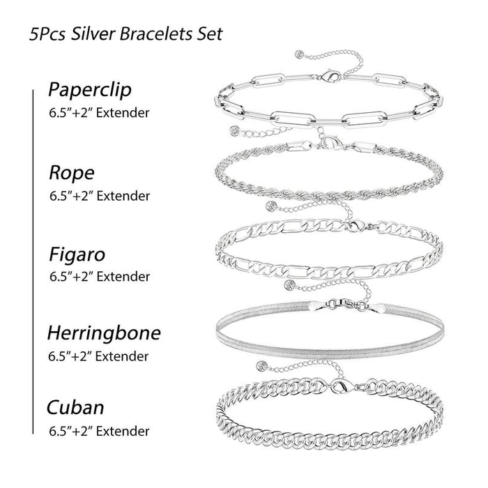 Evie 5pc Classic Bracelets Stack