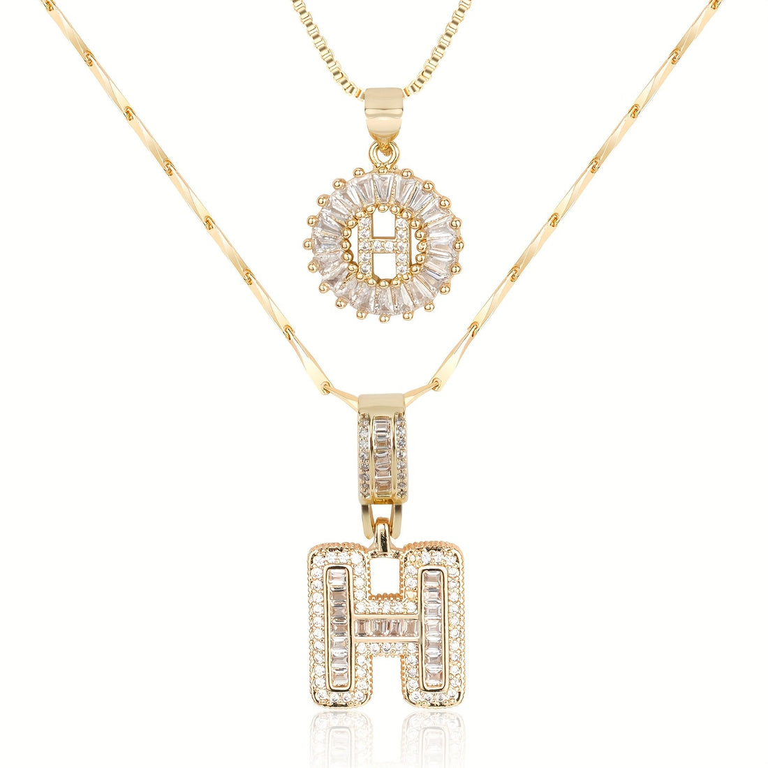 Olivia 14k Diamond Letter Initial Necklaces