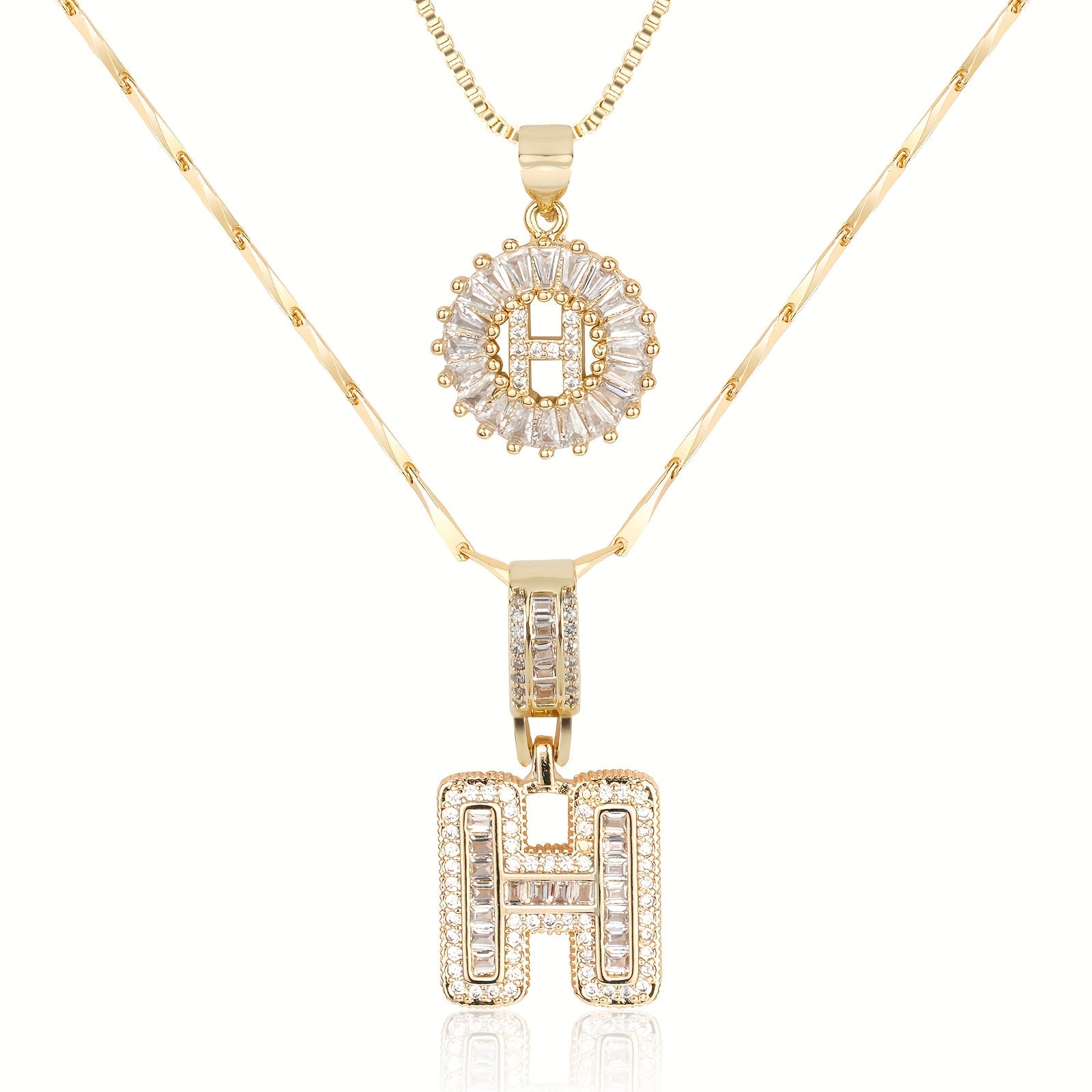 Olivia 14k Diamond Letter Initial Necklaces