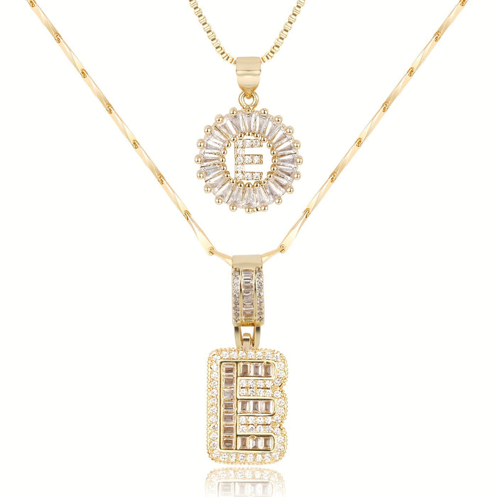 Olivia 14k Diamond Letter Initial Necklaces