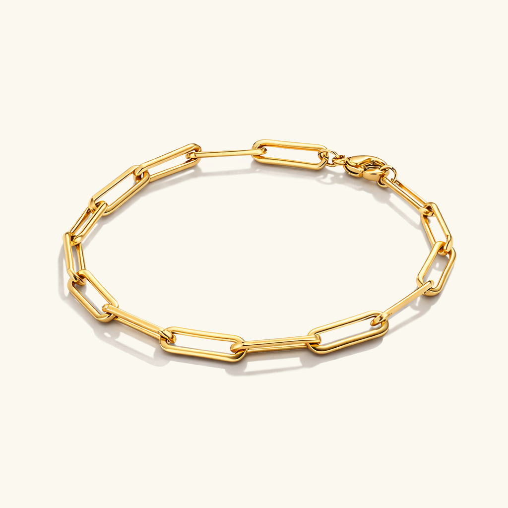 Gold Paperclip Bracelet