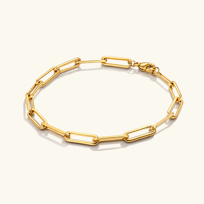Gold Paperclip Bracelet
