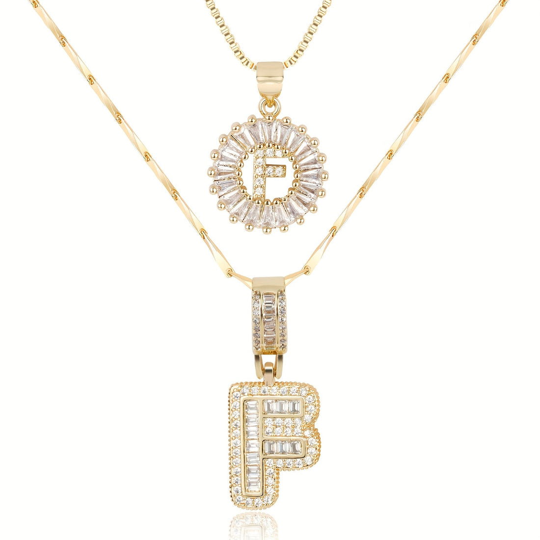 Olivia 14k Diamond Letter Initial Necklaces
