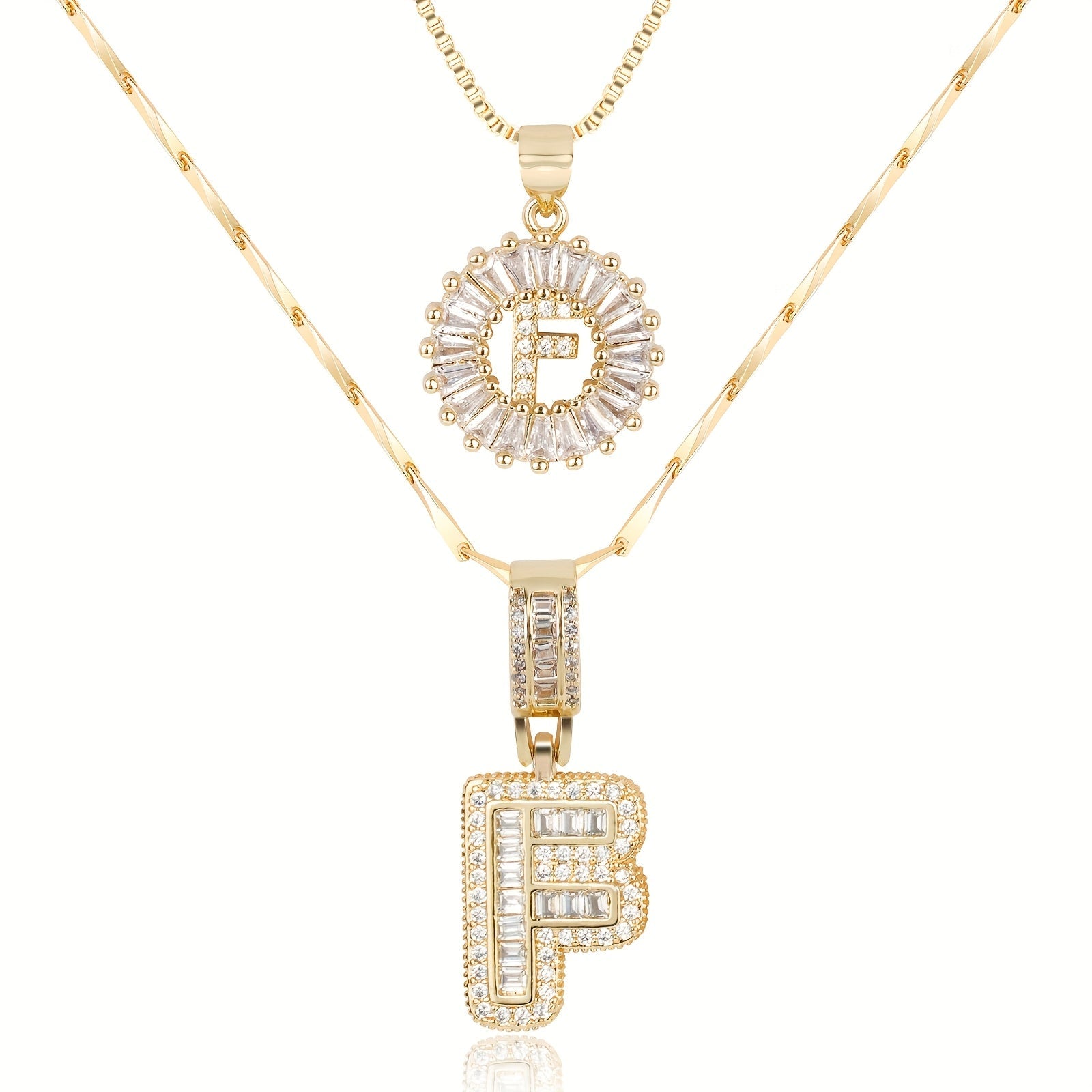 Olivia 14k Diamond Letter Initial Necklaces