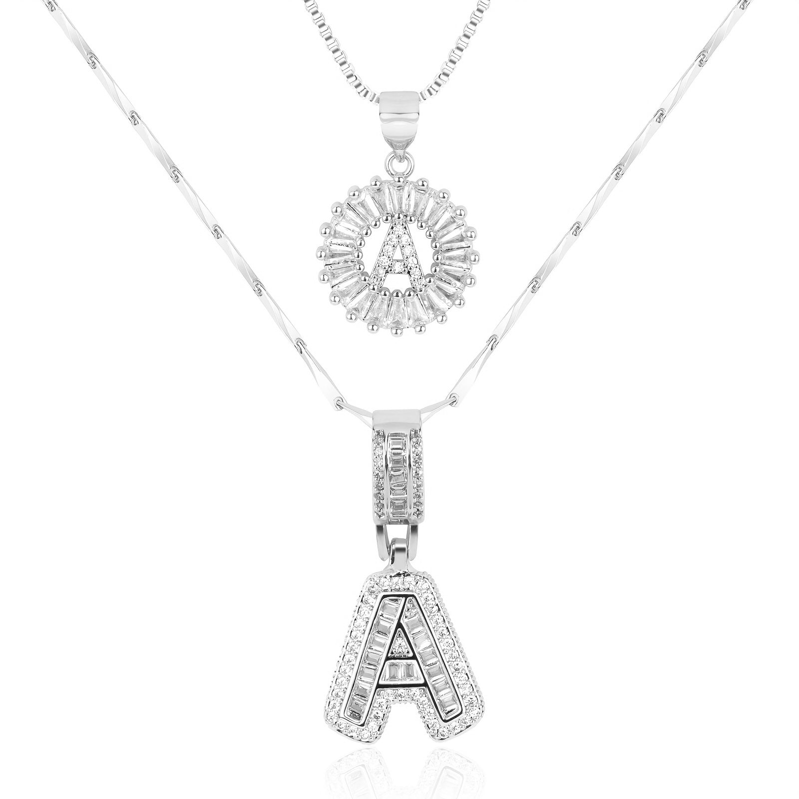 Olivia 14k Diamond Letter Initial Necklaces