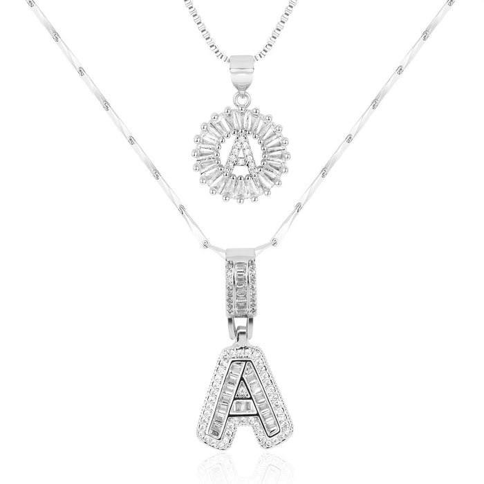 Olivia 14k Diamond Letter Initial Necklaces