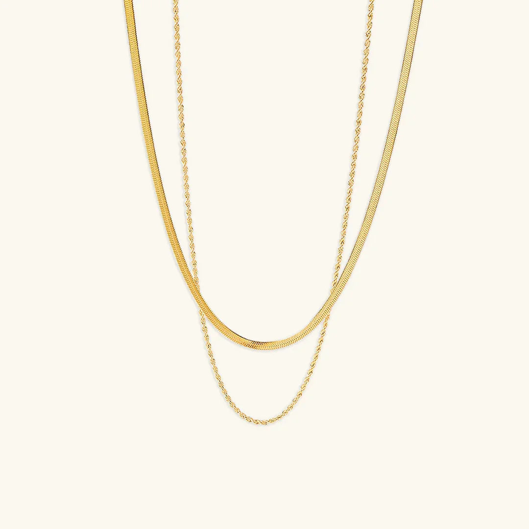 Layered Gold Chain Necklace