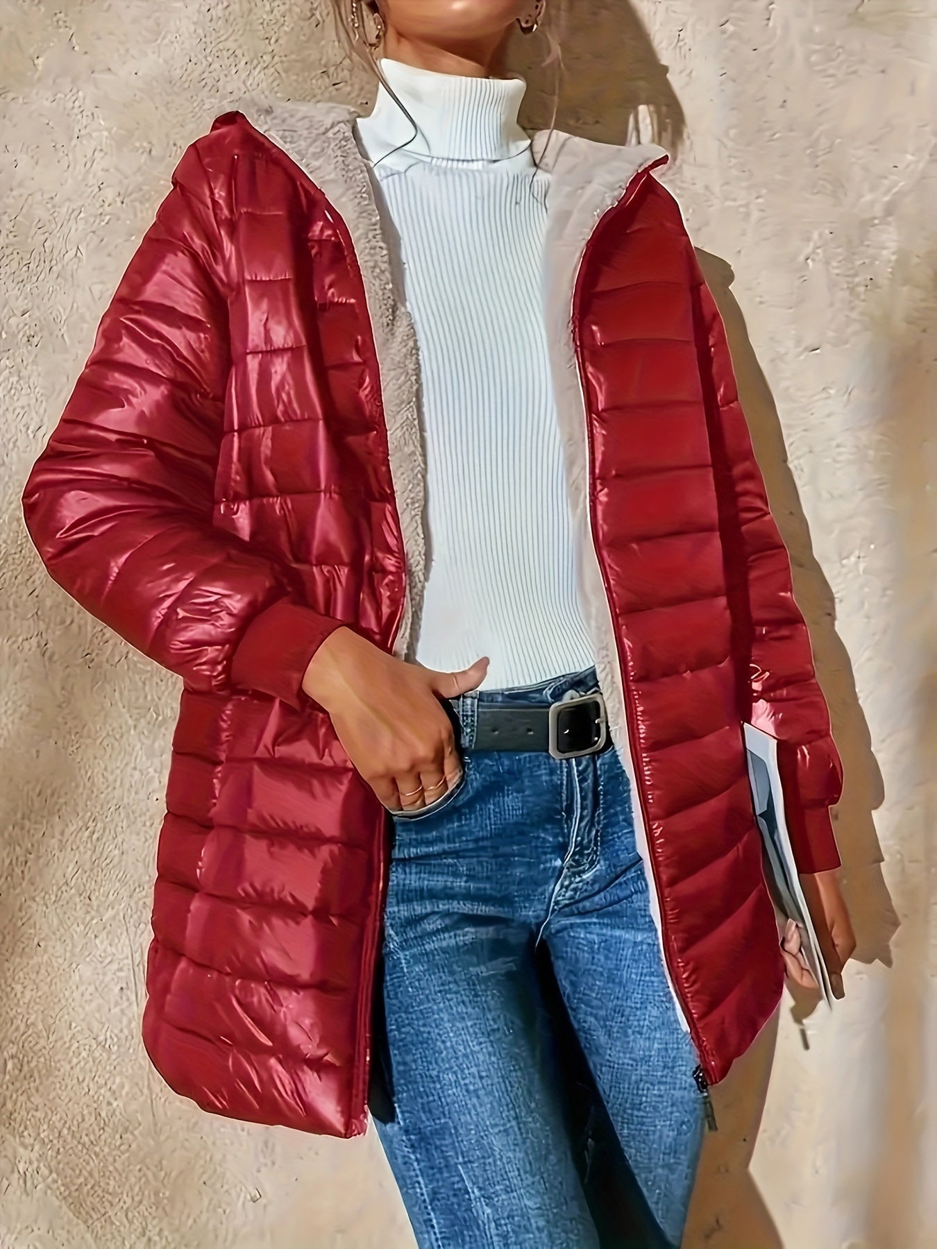 Long Casual Puffer Winter Coat for Women