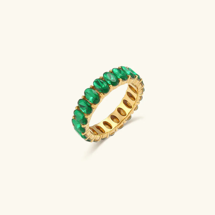 Diamond Simulant Gold Ring