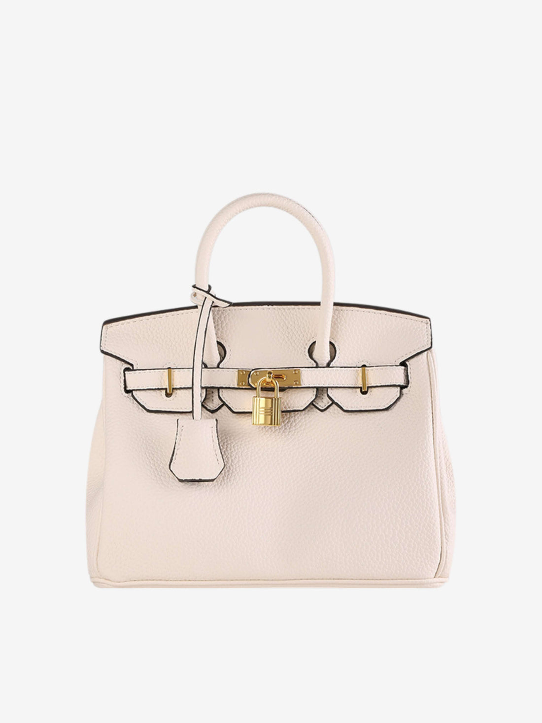 Harper | Iconic Leather Handbag-Handbags-Urban Devyne-Off White-Urban Devyne