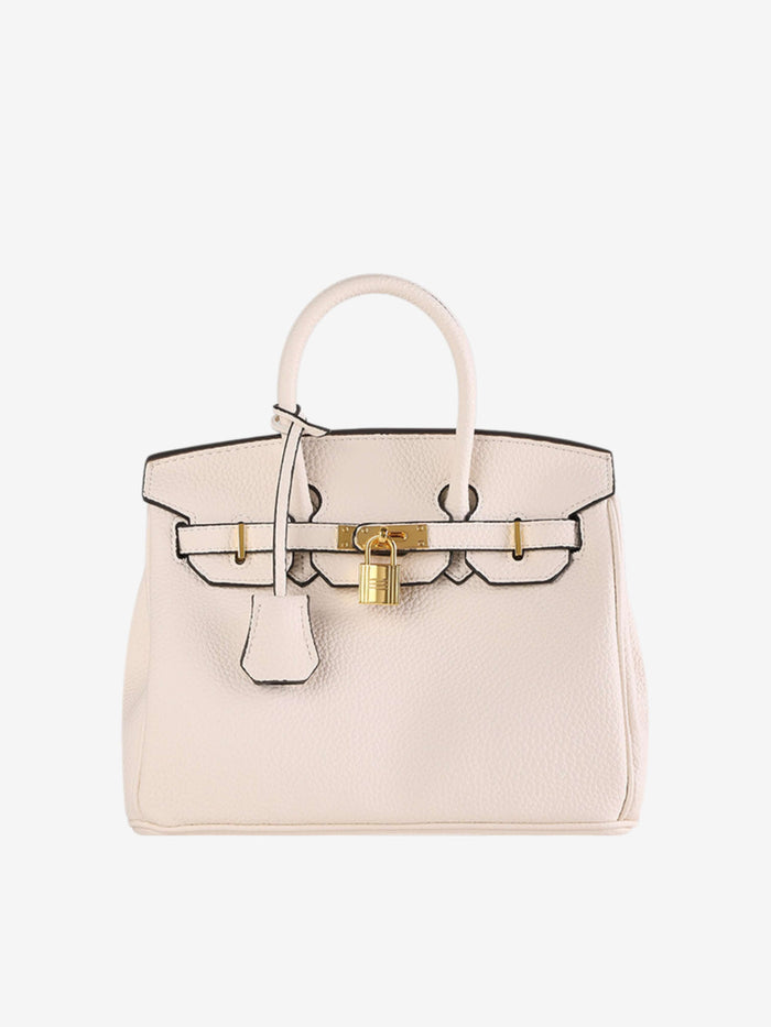 Harper | Iconic Leather Handbag-Handbags-Urban Devyne-Off White-Urban Devyne