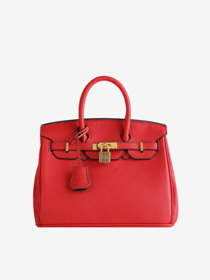 Harper | Iconic Leather Handbag-Handbags-Urban Devyne-Red-Urban Devyne