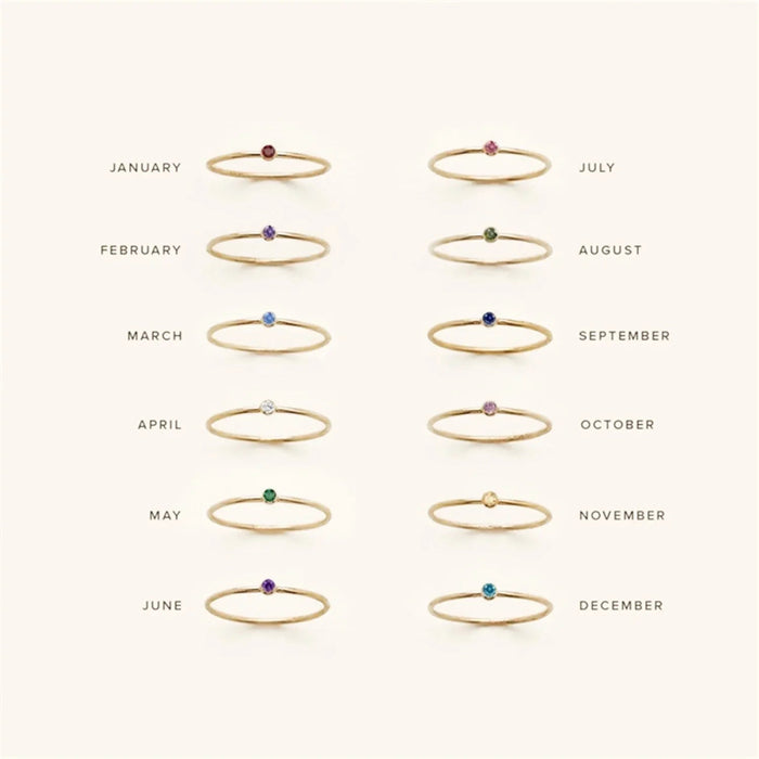 Birthstone Stacker Ring