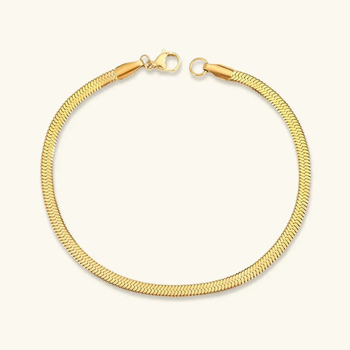 Gold Herringbone Bracelet