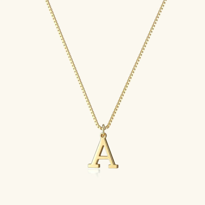 Gold Letter Initial Necklace