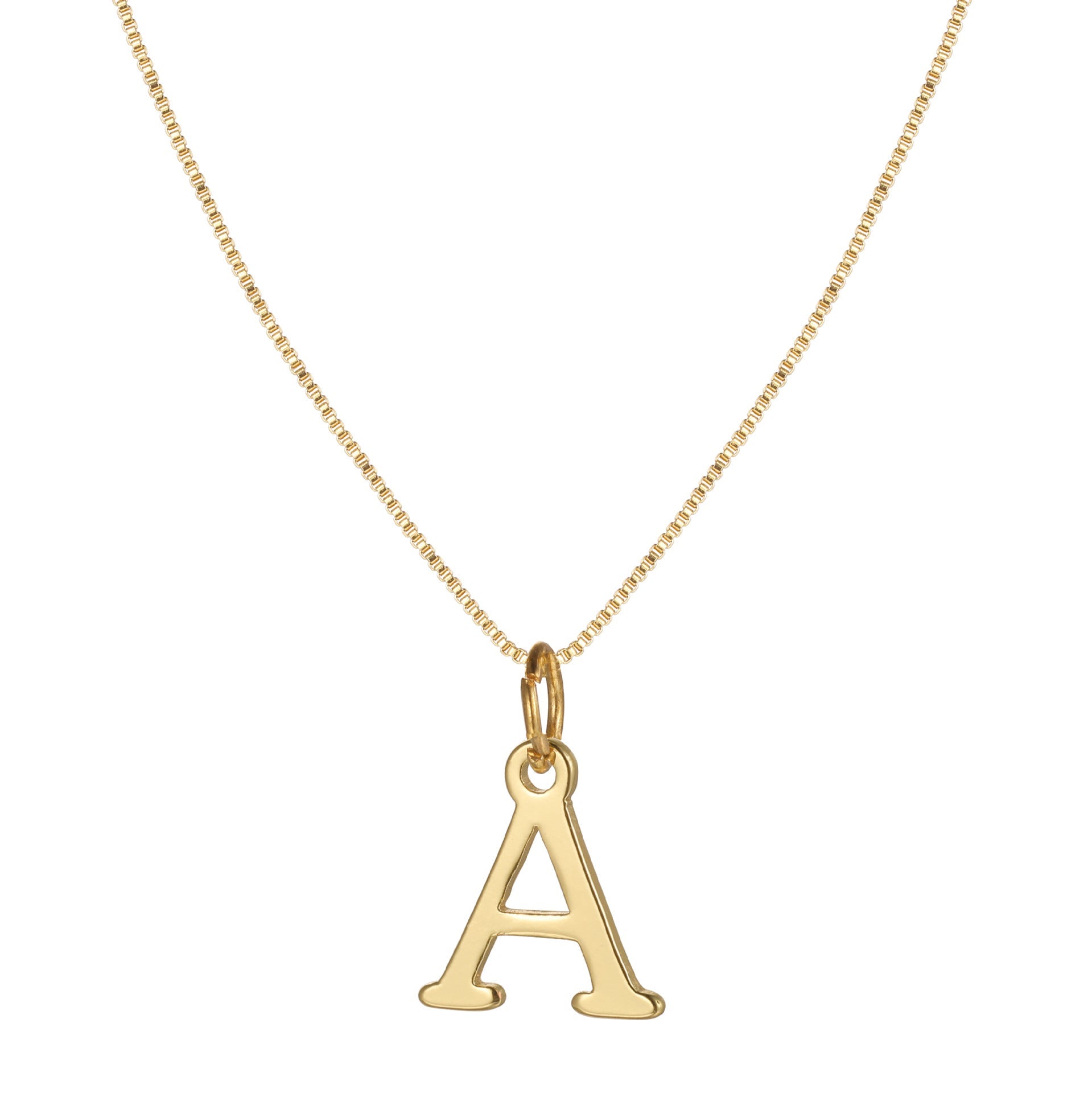 Charlene 14k Minimal Serif Initial Necklace