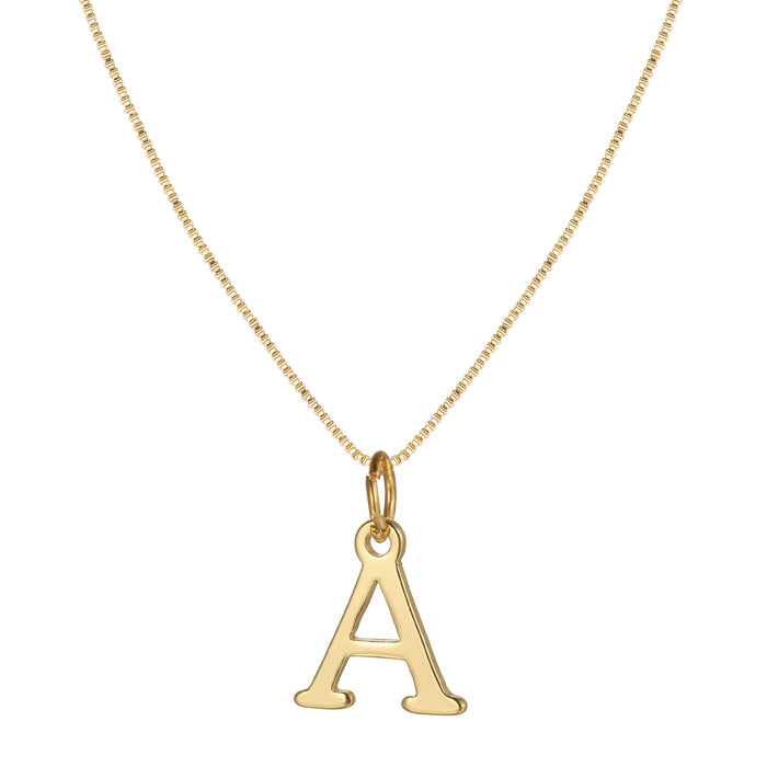 Charlene 14k Minimal Serif Initial Necklace