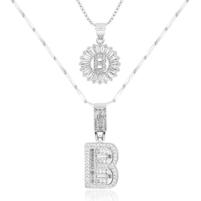 Olivia 14k Diamond Letter Initial Necklaces