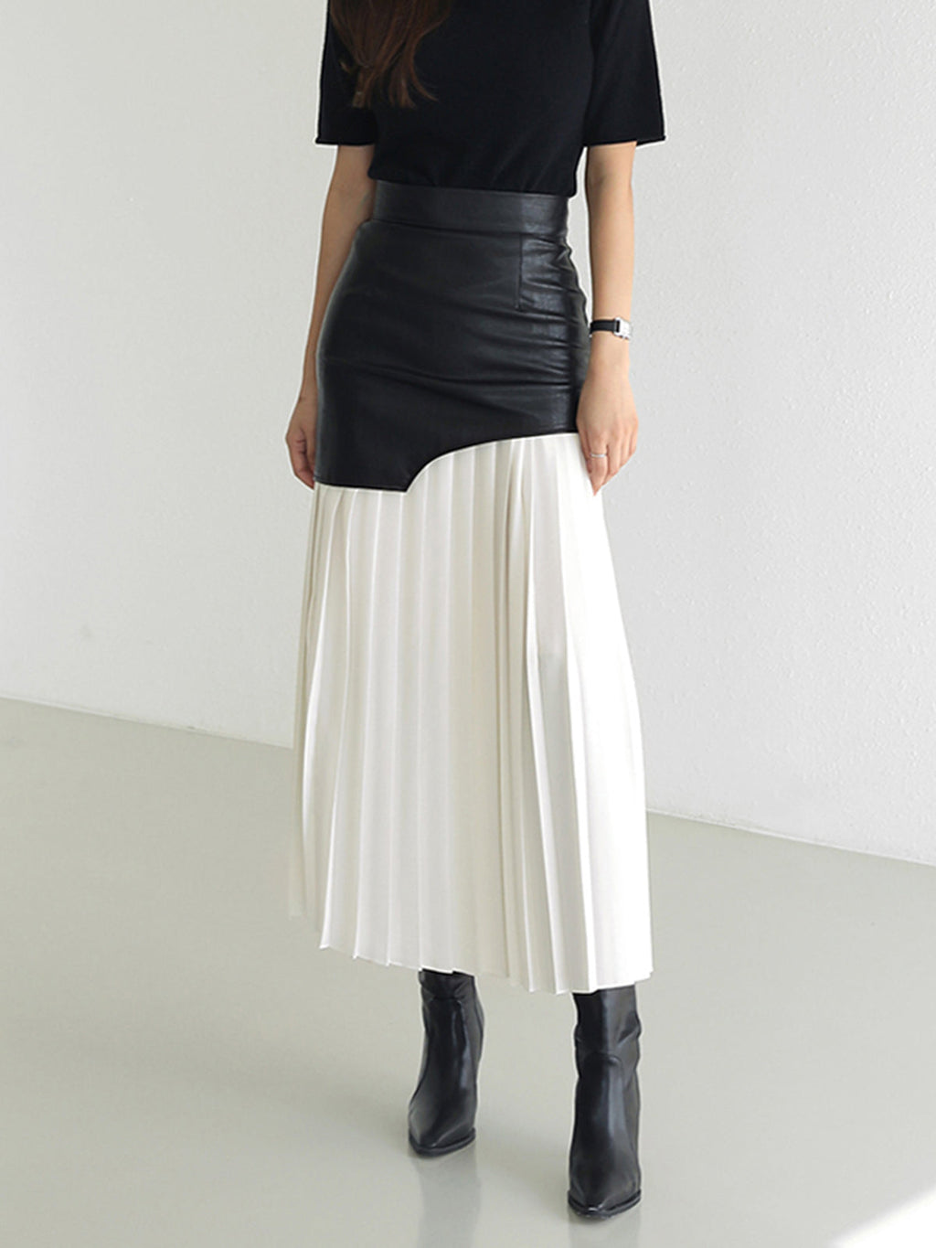 Esme | Asymmetric Pleated Maxi Skirt